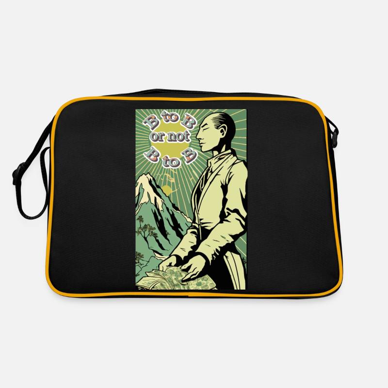 B bis B - Retro Tasche - Schwarz/Gold