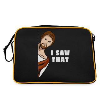 Jesus Meme I saw that sarcasm - Retro Bag - black/gold - Back