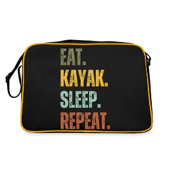 EAT KAYAK SLEEP REPEAT - Retro Bag - black/gold - Back