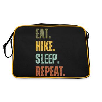 EAT HIKE SLEEP REPEAT - Retro Bag - black/gold - Back