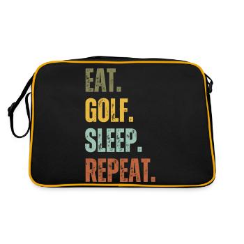 EAT GOLF SLEEP REPEAT - Retro Bag - black/gold - Back
