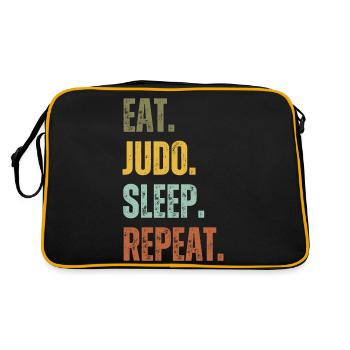 EAT JUDO SLEEP REPEAT - Retro Bag - black/gold - Back