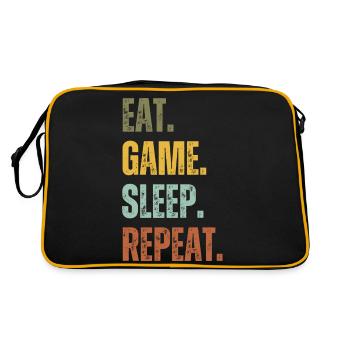 EAT GAME SLEEP REPEAT - Retro Bag - black/gold - Back