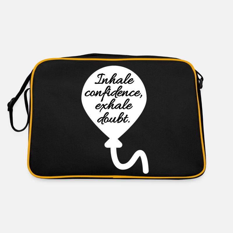 in trust, exhale doubt - Retro Bag - black/gold