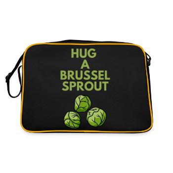 HUG A BRUSSEL SPROUT - Retro Bag - black/gold - Back