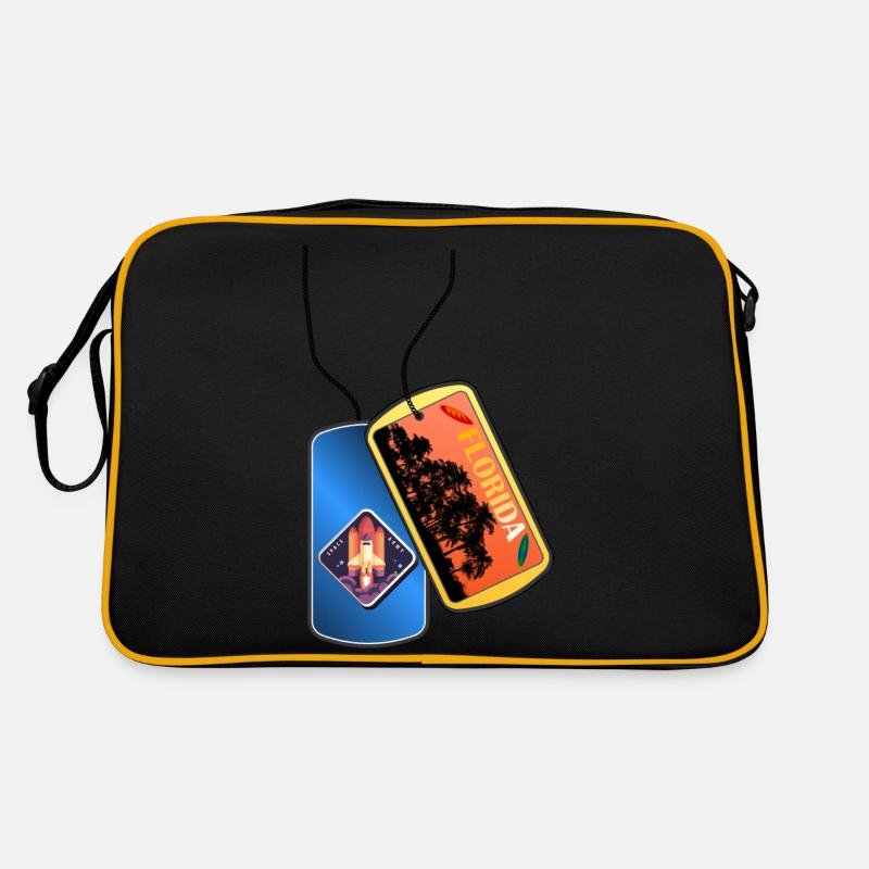 Erkennungsmarke FLORIDA Wappen Astronaut Space Retro Tasche