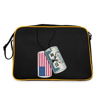 Plaque d’identité IDAHO USA drapeau - Sac Retro - noir/or - Dos