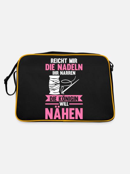 Schneidern Nähen - Retro Tasche - Schwarz/Gold