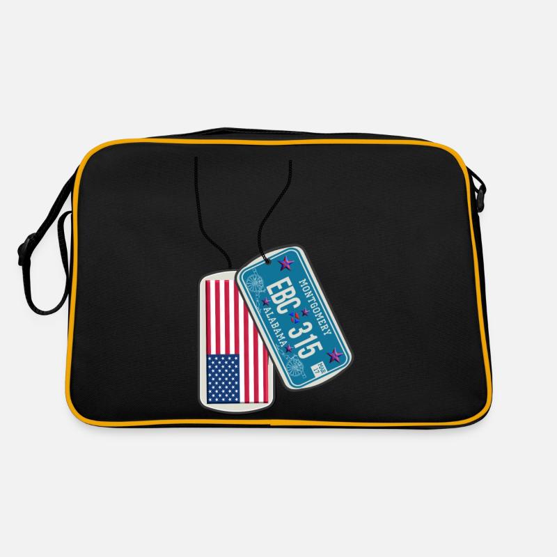 Plaque d’identité drapeau de l’ALABAMA Sac Retro