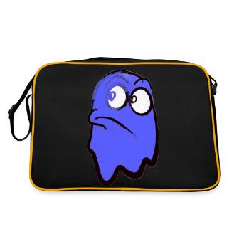 Drôle de fantôme sinistre en bleu - Sac Retro - noir/or - Dos