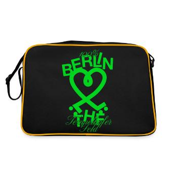 Tempelhofer Feld skater - Retro Tasche - Schwarz/Gold - Hinten