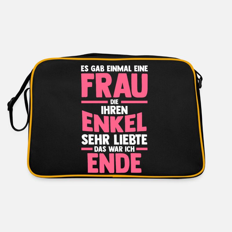 Oma Großmutter Enkel Retro Tasche