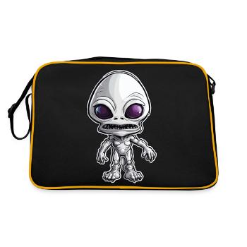 Alien / Außerirdisch / Ufo / Area 51 / All / Mars - Retro Bag - black/gold - Back
