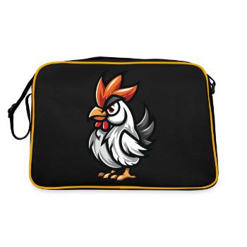 hahn - Retro Tasche - Schwarz/Gold - Hinten