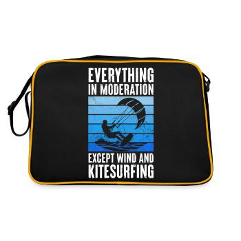 Everything In Moderation Except Wind And - Retro Bag - black/gold - Back
