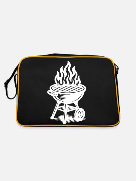 Grill Fire Grilling - Retro Bag - black/gold - Back