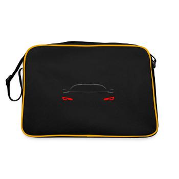 Car Sports Car Silhouette Design - Retro Bag - black/gold - Back