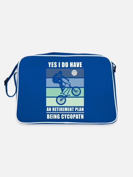 Cycopath - Retro Tasche - Blau/Weiß - Hinten