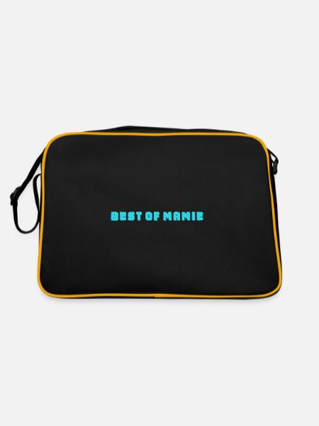 OMA. MUTTERTAG. ALLES GUTE ZUM OMA-TAG. ICH LIEBE DICH - Retro Tasche - Schwarz/Gold - Hinten