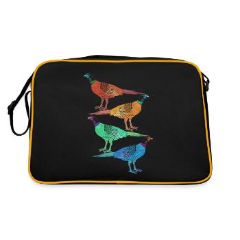 Pheasant Hunting Hunting Hunting Pheasant - Retro Bag - black/gold - Back