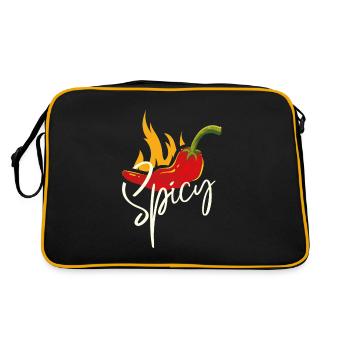 Jalapeno Pepper I Hot Chilies Lover I Spicy Chili - Retro Bag - black/gold - Back
