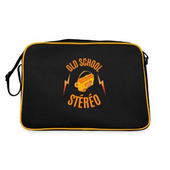 old school stéréo - Sac Retro - noir/or - Dos