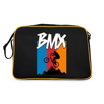 BMX / Bmx Bike / Vélo / Cadeau / Cyclist - Sac Retro - noir/or - Dos