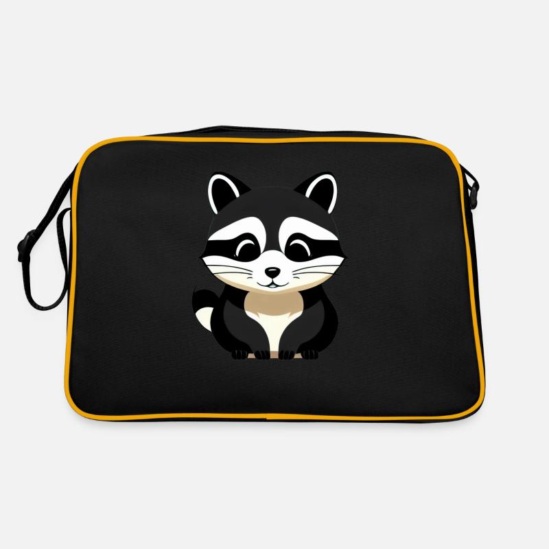 Waschbären süßer Cartoon Waschbär 33 Retro Tasche