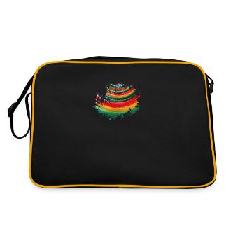 Farbe - Retro Tasche - Schwarz/Gold - Hinten