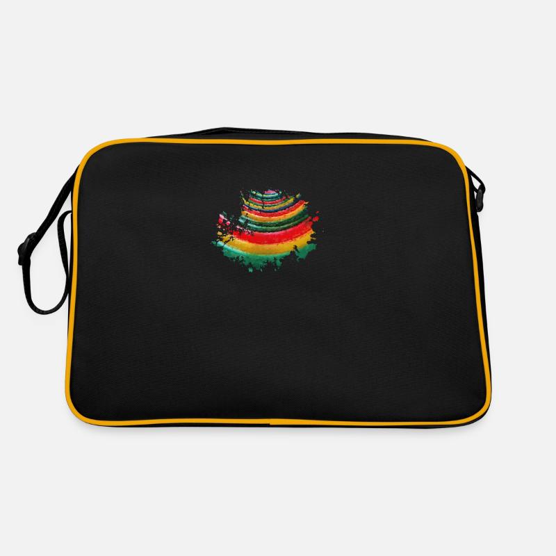 Farbe - Retro Tasche - Schwarz/Gold