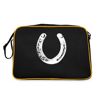 Hufeisen - Retro Tasche - Schwarz/Gold - Hinten