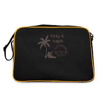 Keep it simple - Retro Bag - black/gold - Back