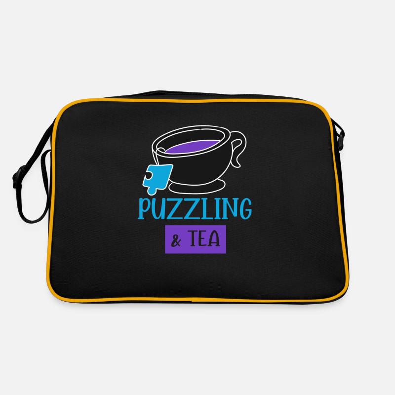 Puzzle de thé et de passe-temps Sac Retro