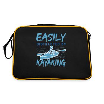 Distrait par le kayak, les canots d'eau vive et la - Sac Retro - noir/or - Dos