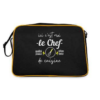 Ici c est moi le chef - Sac Retro - noir/or - Dos