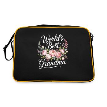 World’s Greatest Grandma Birthday Gift Ideas Nanny - Retro Bag - black/gold - Back