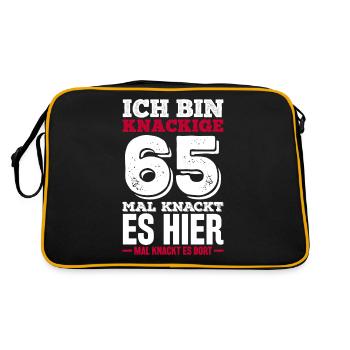 I am crisp 65th time it cracks here - Retro Bag - black/gold - Back