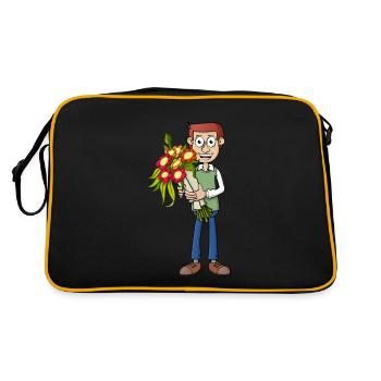 Une fleur pour une journée spéciale pleine d’amour. - Sac Retro - noir/or - Dos