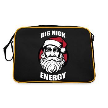 Big Nick Energy Funny Santa Christmas - Retro Bag - black/gold - Back