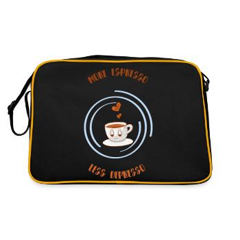 Espresso, Coffee, Coffee, Latte, Gift Idea, Fun - Retro Bag - black/gold - Back