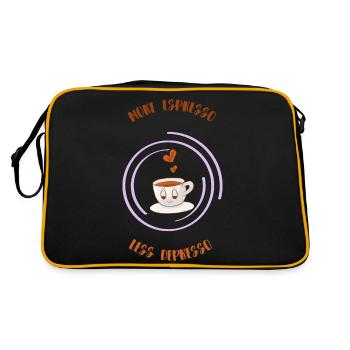 Espresso, Coffee, Coffee, Latte, Gift Idea, Fun - Retro Bag - black/gold - Back