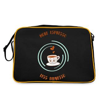 Espresso, Coffee, Coffee, Latte, Gift Idea, Fun - Retro Bag - black/gold - Back