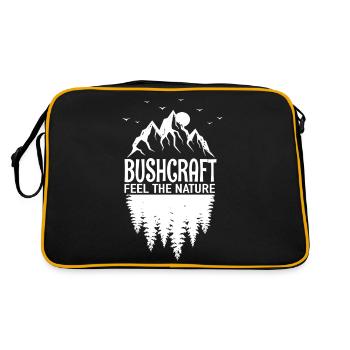 Bushcraft Outdoor Survival - Retro Bag - black/gold - Back