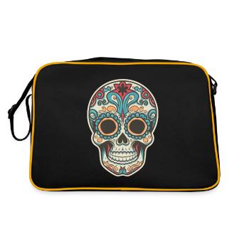 Crâne rétro 3 - Sac Retro - noir/or - Dos