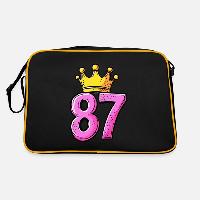 87 Numéro Jersey Couronne Sac Retro