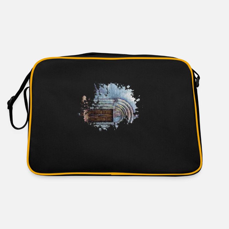 Tür - Retro Tasche - Schwarz/Gold