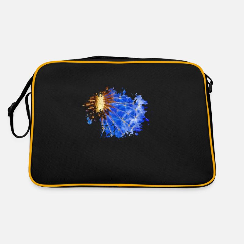 Pusteblume - Retro Tasche - Schwarz/Gold