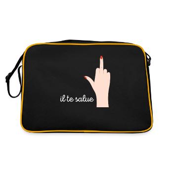 doigt d’honneur demoiselle - Sac Retro - noir/or - Dos