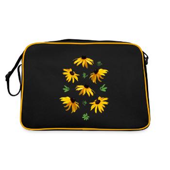 Échinacées Tournesols - Sac Retro - noir/or - Dos