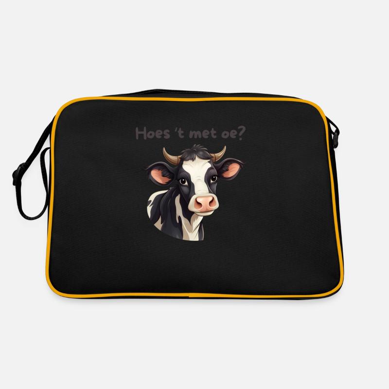 Cow, Antwerp dialect shirts Retro Bag
